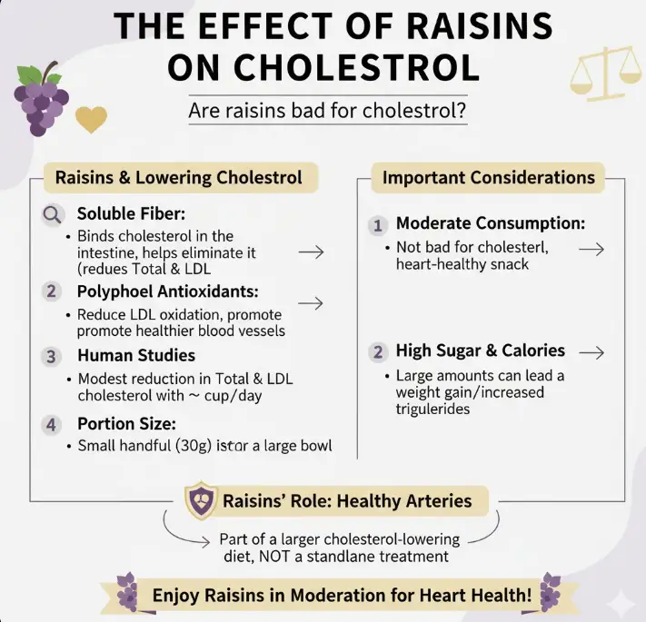 are raisins bad for high cholesterol