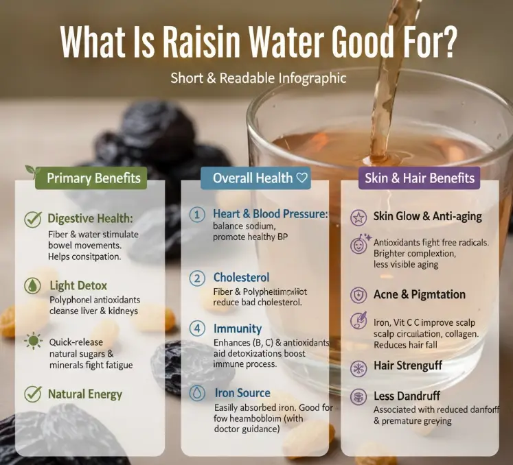 what is raisin water good for