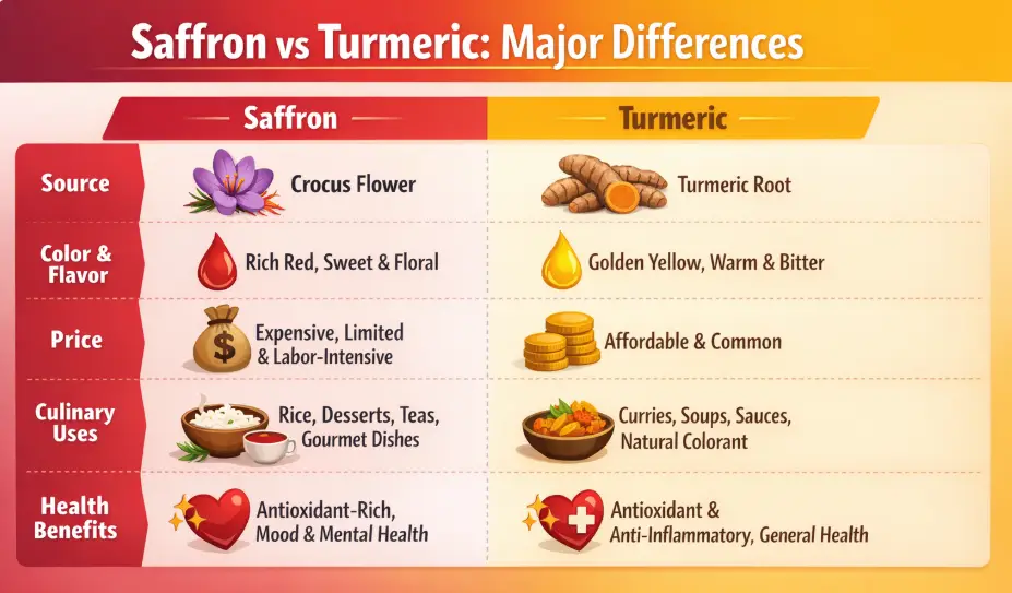 is turmeric and saffron the same thing