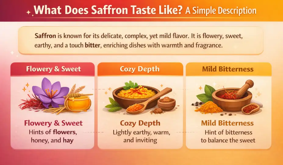 what does saffron taste like