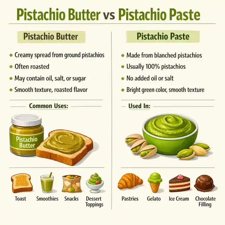 pistachio butter vs pistachio paste
